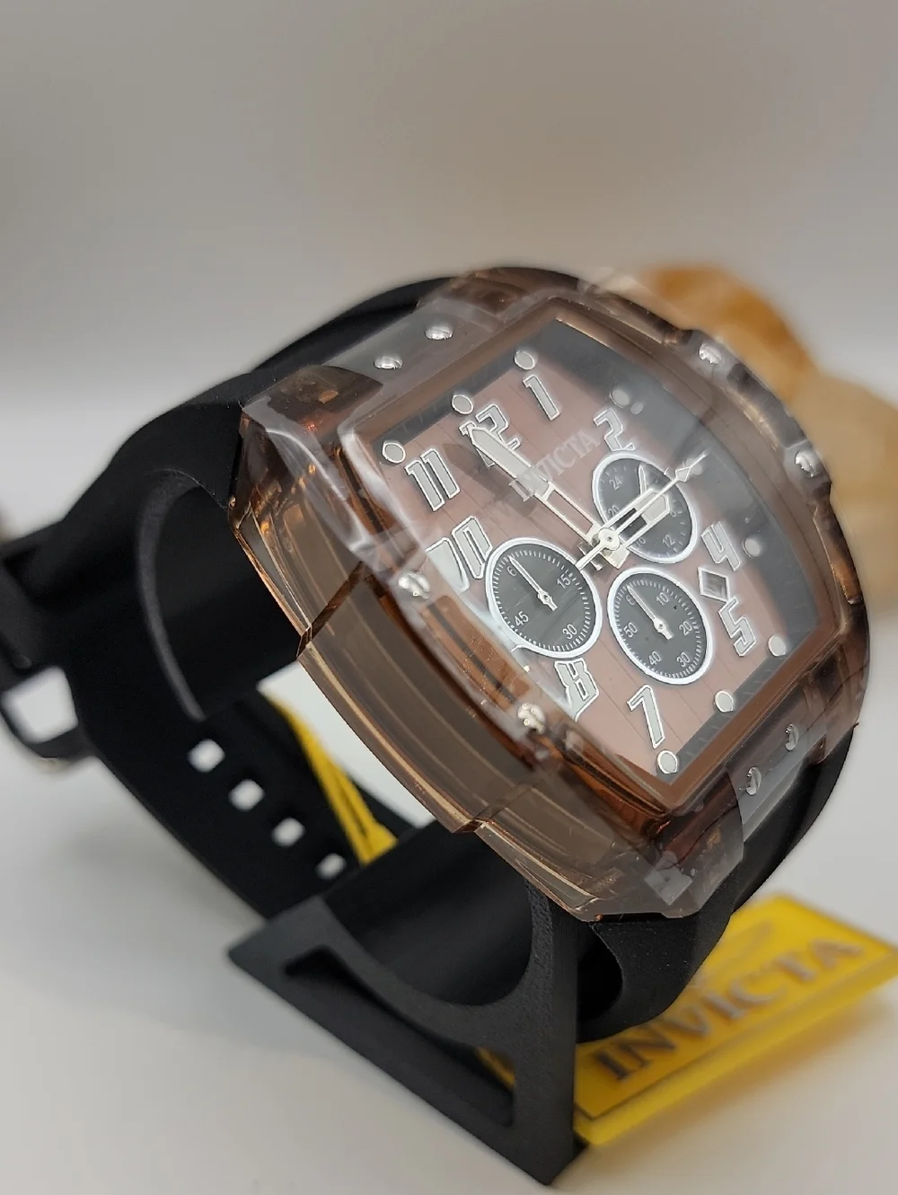 NWT Invicta S1 Rally Kinesia Anatomic Mens Chronograph Watch - 47mm. Brown 50086